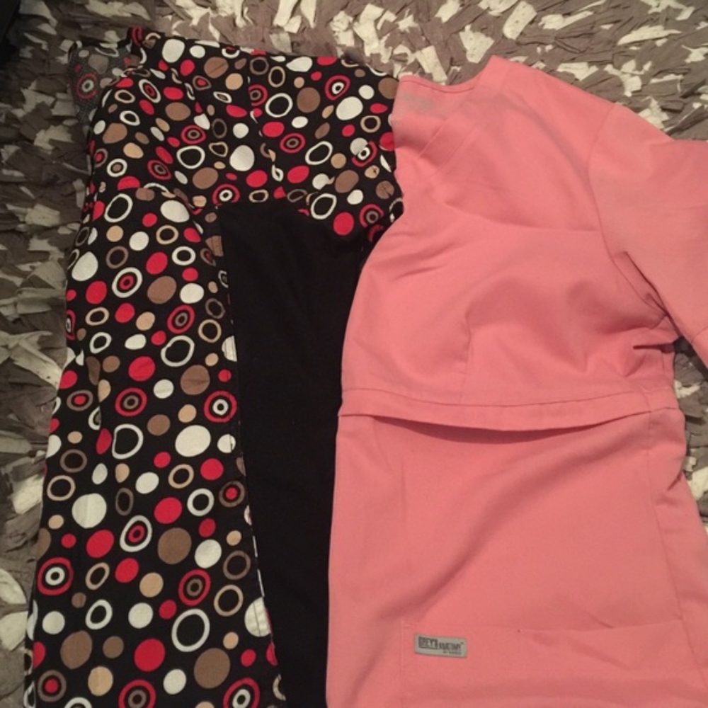 Pink Greys Anatomy Scrub Top Size Medium
